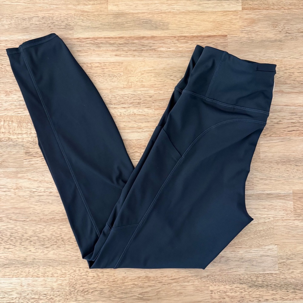 Vuori Daily Pocket Leggings Navy Blue High Rise Activewear VW429 Womens Small